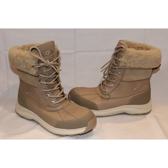 NEW UGG Women's‎ ADIRONDACK III Leather Winter Waterproof Boots MDSD BEIGE - Picture 4 of 11